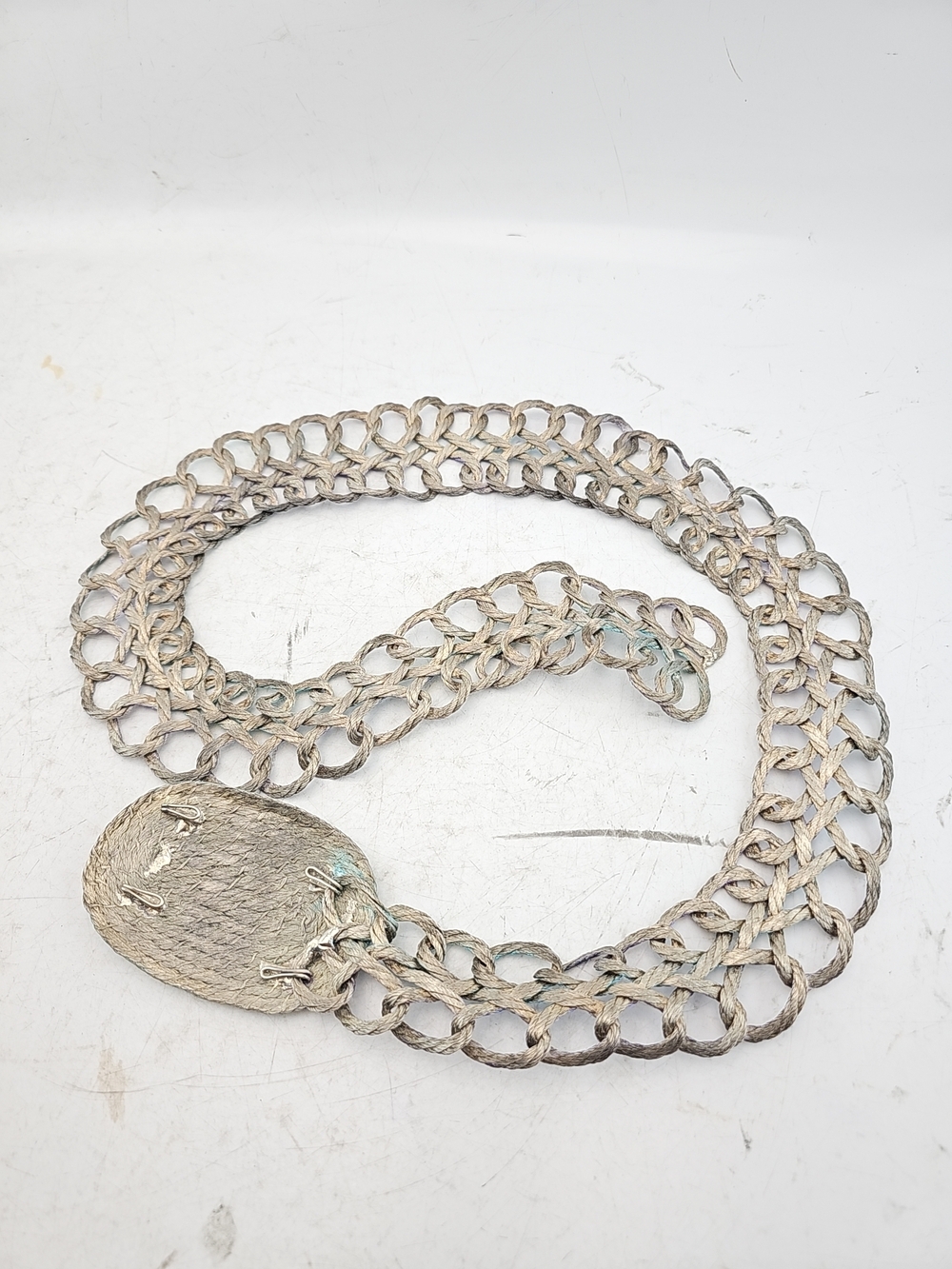 Artisan Purple Woven Cord Chain Belt - Picture 4 of 5